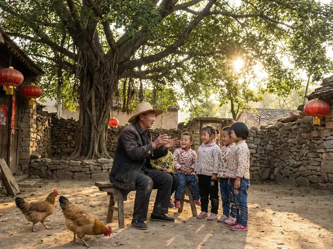 老人在大榕树下给孩子们讲故事 - 怒火英雄在线观看免费完整版 乡村记忆